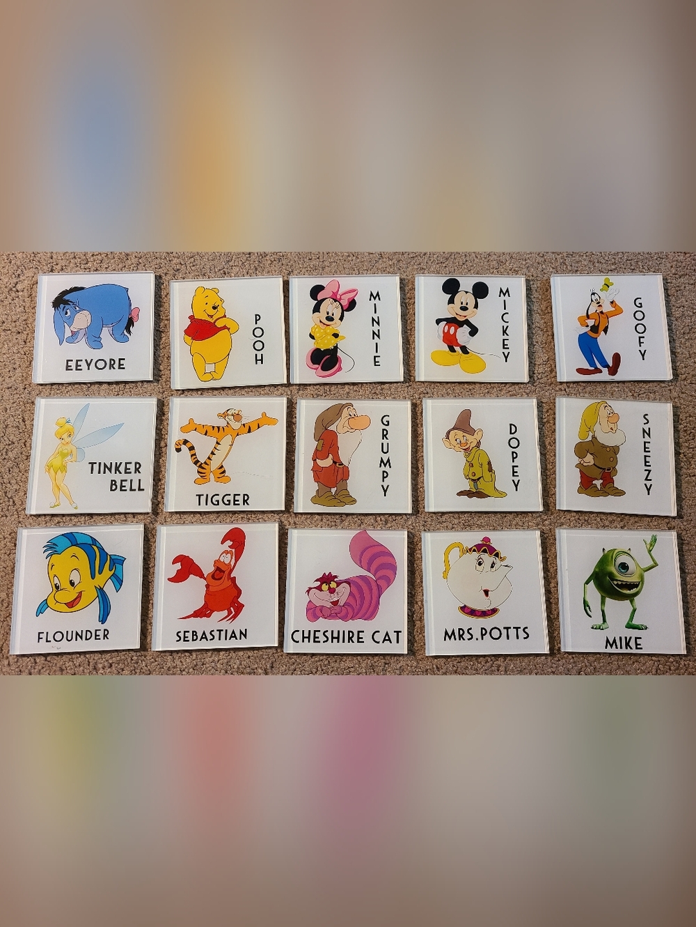 Disney Acrylic Character Coasters/Wall Tiles